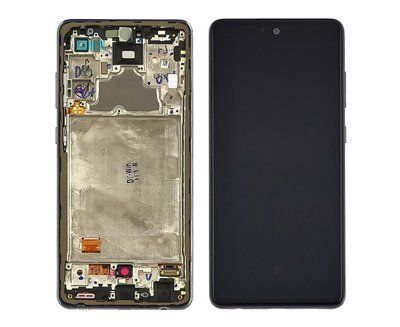 Дисплей для Samsung A725 Galaxy A72 (2021) з чорним тачскріном і корпусною рамкою, OLED (вузькі рамки) 1405338 фото