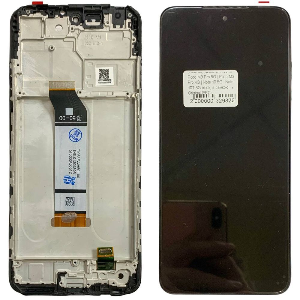 Дисплей для Xiaomi Redmi Note 10T 5G (M2103K19I) з чорним тачскріном та корпусною рамкою, Original (PRC) 9860790_4 фото