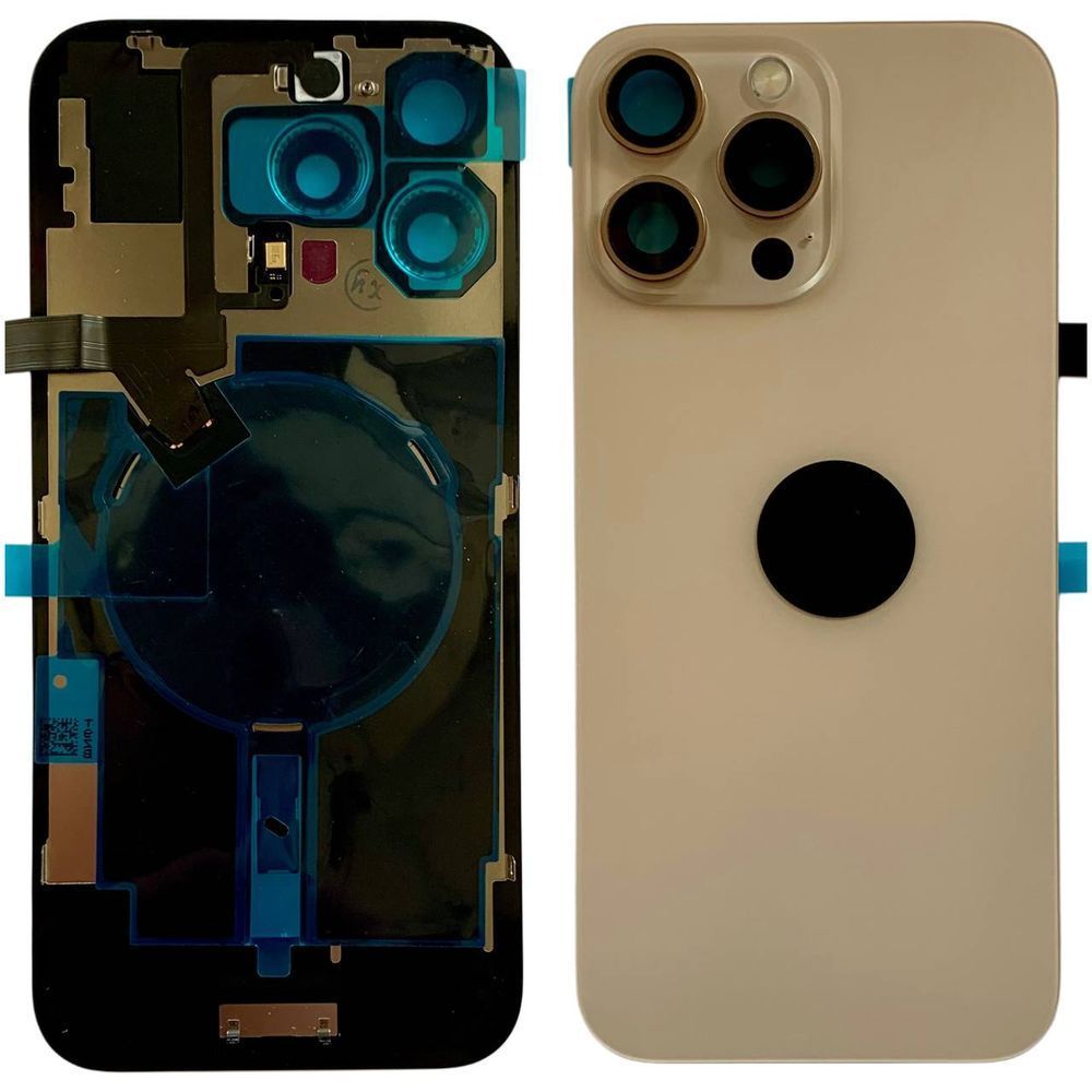 Задня кришка корпусу iPhone 16 Pro Max Gold (зі склом камери, MagSafe, NFC), Original (China) 561056 фото