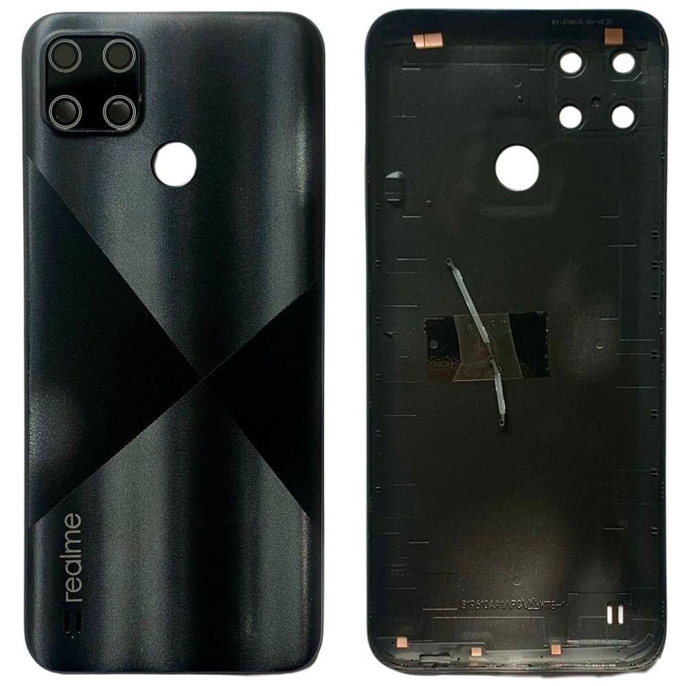 Задня кришка Realme C21Y black (зі склом камери)  10721 фото