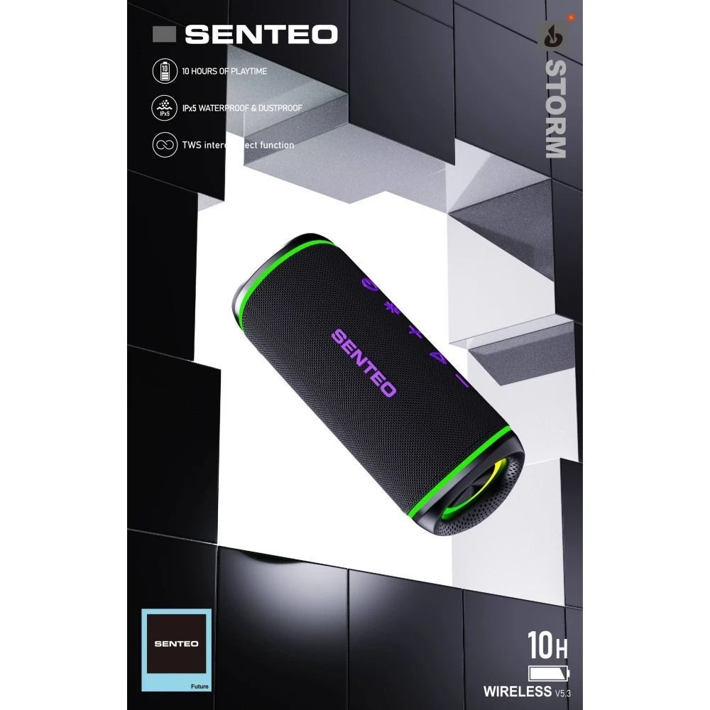 Колонка Bluetooth SENTEO Storm black-gray  40241 фото