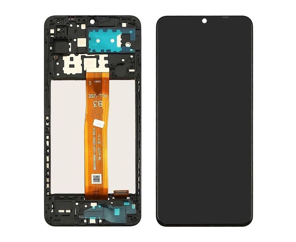 Дисплей для Samsung A127 Galaxy A12 (2021) з чорним тачскріном та корпусною рамкою, IPS 1405324 фото