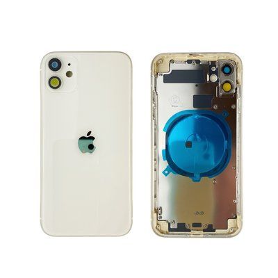Корпус для iPhone 11 White в зборі з тримачем SIM та кнопками, USA 1408566 фото