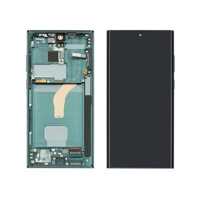 Дисплей для Samsung S908B Galaxy S22 Ultra з чорним тачскрином та зеленою корпусною рамкою GH82-27488D Original 49788 фото