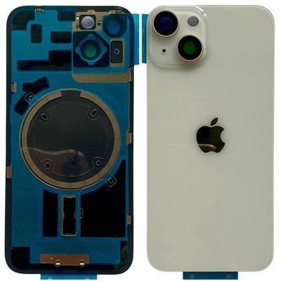 Задня кришка корпусу iPhone 14 White (зі склом камери, MagSafe), Original (China) 648176 фото