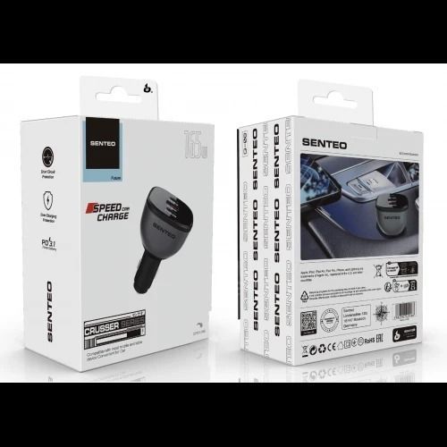 АЗП SENTEO Q-08 USB + 2USB-C PD/QC 165W 3A  38908 фото