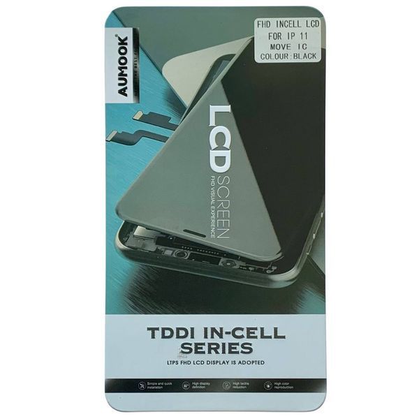 Дисплей для iPhone 11 з чорним тачскріном, AUMOOK FHD INCELL (можна замінити мікросхему дисплею) 105015 фото