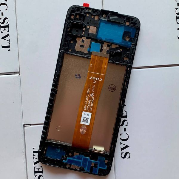 Дисплей для Samsung A127 Galaxy A12 (2021) з чорним тачскріном та корпусною рамкою, IPS 1405324 фото