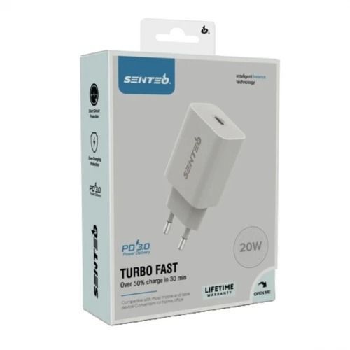МЗП 1Port SENTEO Z-08 USB-C PD 20W white 10118219 фото