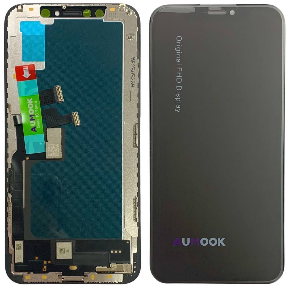 Дисплей для iPhone Xs з чорним тачскріном, AUMOOK FHD INCELL 110003 фото