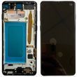 Дисплей для Samsung G973 Galaxy S10 з чорним тачскріном та корпусною рамкою, IPS (дисплей не заокруглений)