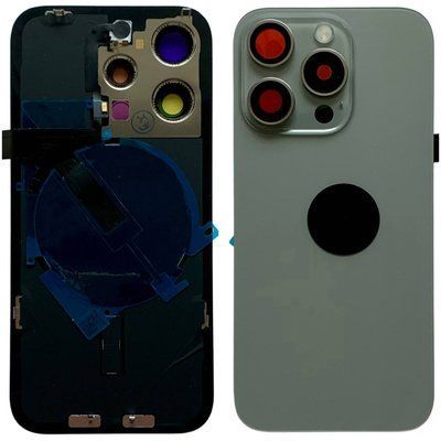 Задня кришка корпусу iPhone 15 Pro Natural Titanium (зі склом камери, MagSafe, NFC), Original (China) 648167 фото