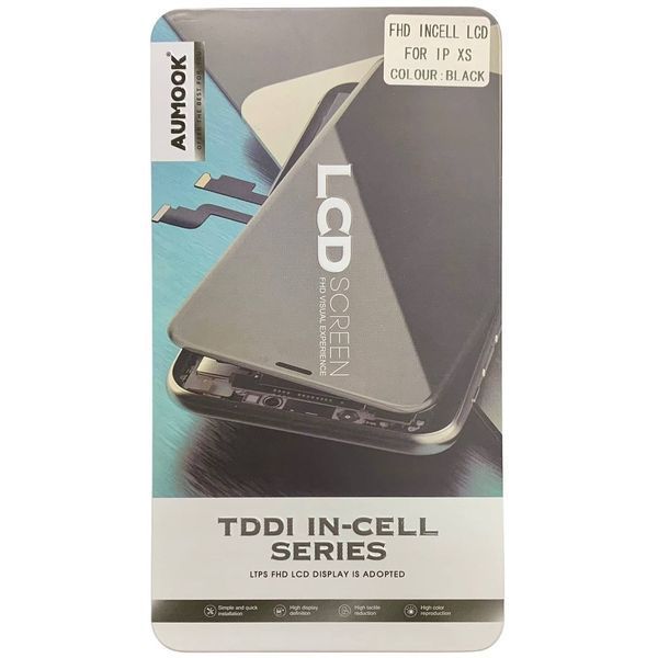 Дисплей для iPhone Xs з чорним тачскріном, AUMOOK FHD INCELL 110003 фото