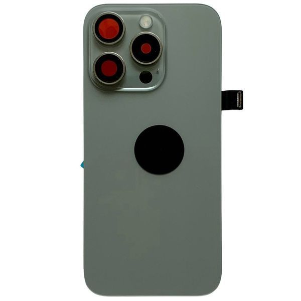 Задня кришка корпусу iPhone 15 Pro Natural Titanium (зі склом камери, MagSafe, NFC), Original (China) 648167 фото