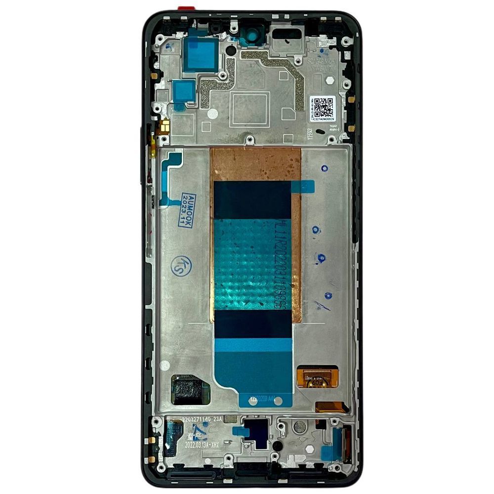 Дисплей для Xiaomi Poco F4 5G | Xiaomi RedMi K40S 5G з чорним тачскріном та корпусною рамкою, OLED 617561 фото