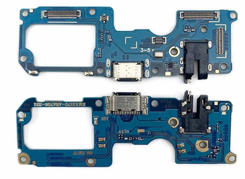 Роз'єм зарядки для Realme 7 Pro (RMX2170) на платі з мікрофоном та компонентами, Original PRC 615218 фото
