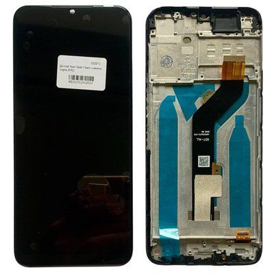 Дисплей для Tecno Spark 7 з чорним тачскріном та корпусною рамкою, Original (PRC) 555672 фото