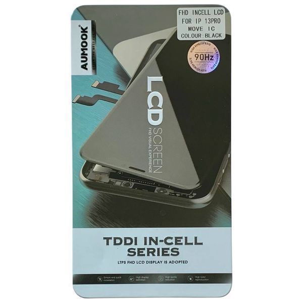 Дисплей для iPhone 13 Pro з чорним тачскріном, AUMOOK FHD INCELL 90Hz (можна замінити мікросхему дисплею) 648193 фото