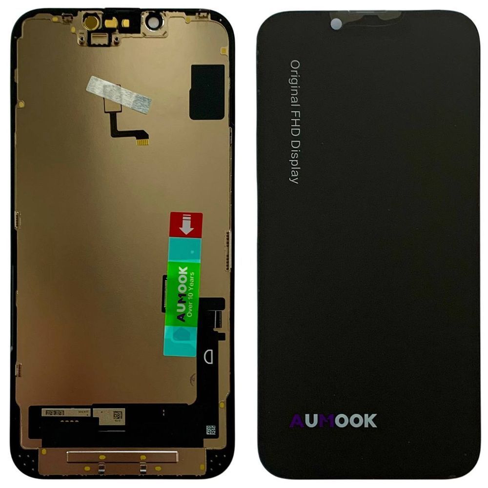 Дисплей для iPhone 14 з чорним тачскріном, AUMOOK Prime SOFT OLED (можна замінити мікросхему дисплею) 648195 фото