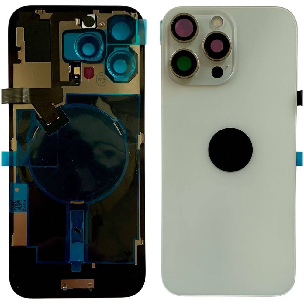 Задня кришка корпусу iPhone 16 Pro Max White (зі склом камери, MagSafe, NFC), Original (China) 561058 фото