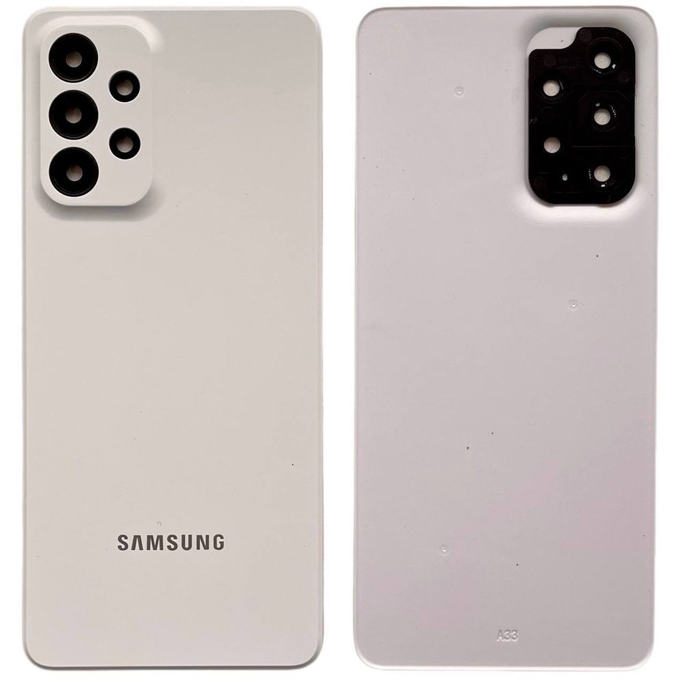 Задня кришка Samsung A336 Galaxy A33 (5G) 2022 white (зі склом камери)  6033 фото