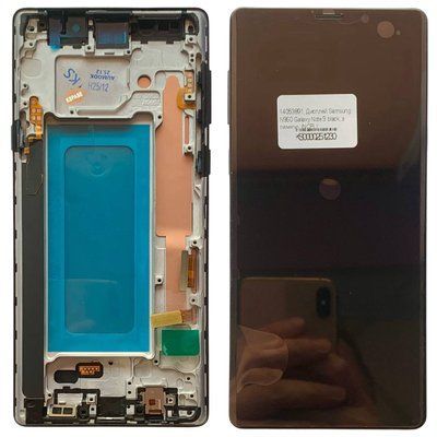Дисплей для Samsung N960 Galaxy Note 9 з чорним тачскріном та корпусною рамкою, INCELL 1405389 фото