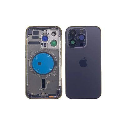 Корпус iPhone 14 Pro Deep Purple в зборі з тримачем SIM, кнопками, магнітами та сіткою, USA 9933658 фото