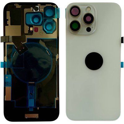 Задня кришка корпусу iPhone 16 Pro Max White (зі склом камери, MagSafe, NFC), Original (China) 561058 фото