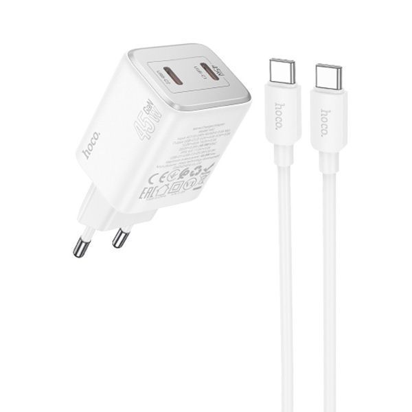 МЗП 2Port Hoco N42 2USB-C PD 45W Type-C to Type-C 37975 фото