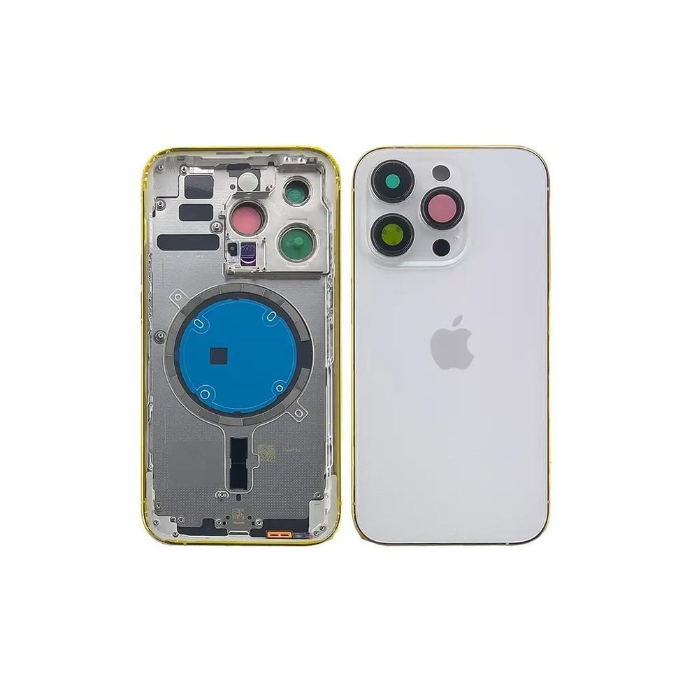 Корпус iPhone 14 Pro White в зборі з тримачем SIM, кнопками, магнітами та сіткою, USA 2729004 фото