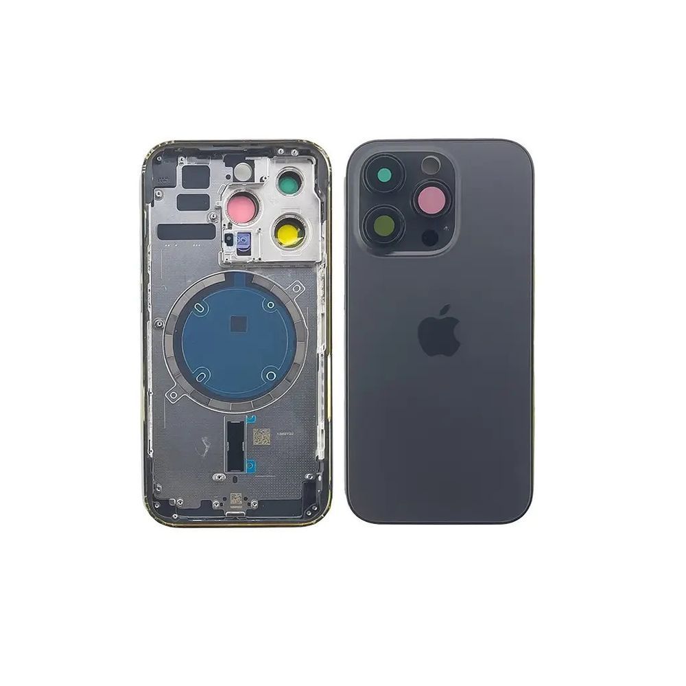 Корпус iPhone 14 Pro Black в зборі з тримачем SIM, кнопками, магнітами та сіткою, USA 7265421 фото