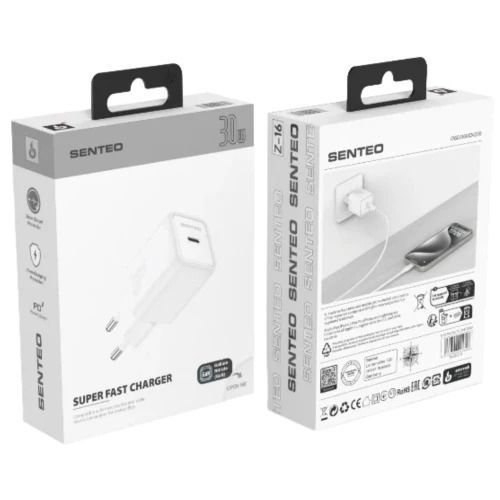 МЗП 1Port SENTEO Z-16 USB-C PD 30W white 39373 фото