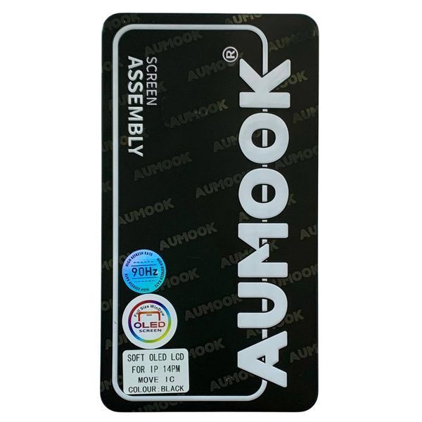 Дисплей для iPhone 14 Pro Max з чорним тачскріном, AUMOOK Prime SOFT OLED 90Hz (можна замінити мікросхему дисплею) 648196 фото