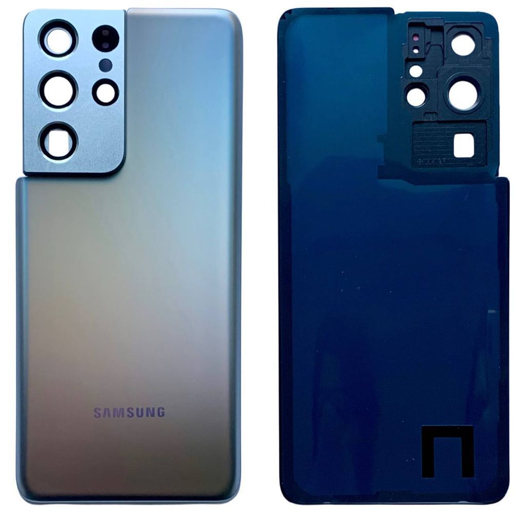 Задня кришка Samsung G998 Galaxy S21 Ultra silver (зі склом камери) 6074 фото