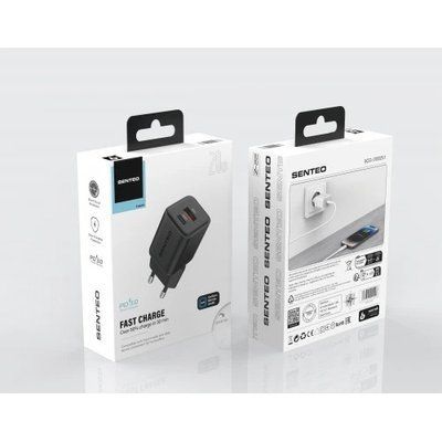МЗП 2Port SENTEO Z-22 USB+USB-C 3A GaN PD 20W 40355 фото