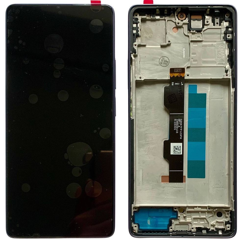 Дисплей для Xiaomi Poco M6 Pro 4G (23117RA68G, 2312FPCA6G) з чорним тачскріном та фіолетовою корпусною рамкою, OLED 9860758_2 фото