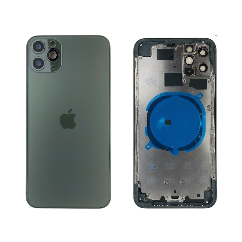 Корпус для iPhone 11 Pro Max Green в зборі з тримачем SIM та кнопками, USA 105324 фото