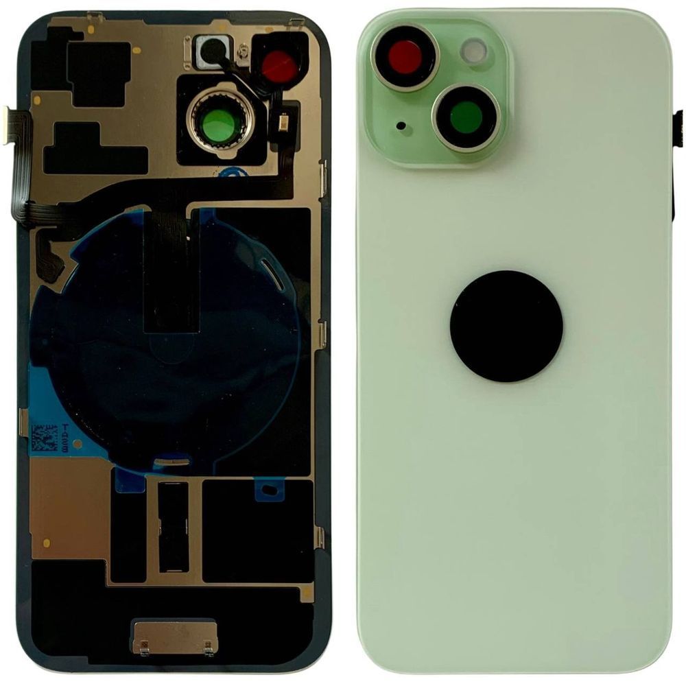 Задня кришка корпусу iPhone 15 Green (зі склом камери, MagSafe, NFC), Original (China) 648161 фото
