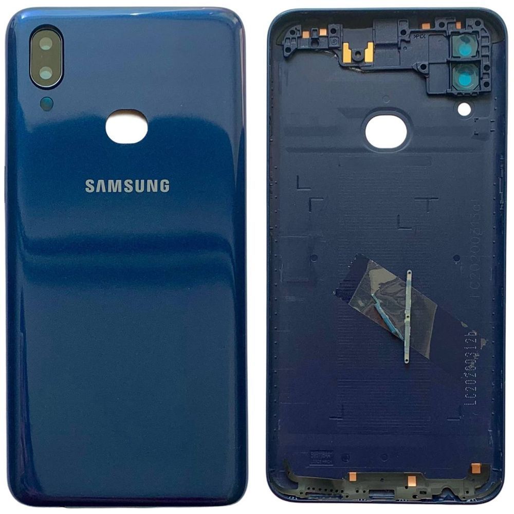 Задня кришка Samsung A107 Galaxy A10s 2019 blue (зі склом камери) 6044 фото