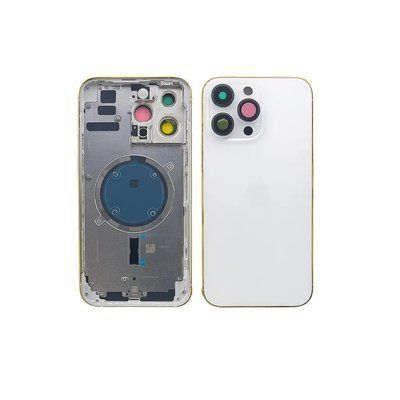 Корпус iPhone 14 Pro Max White в зборі з тримачем SIM, кнопками, магнітами та сіткою, USA 3336657 фото