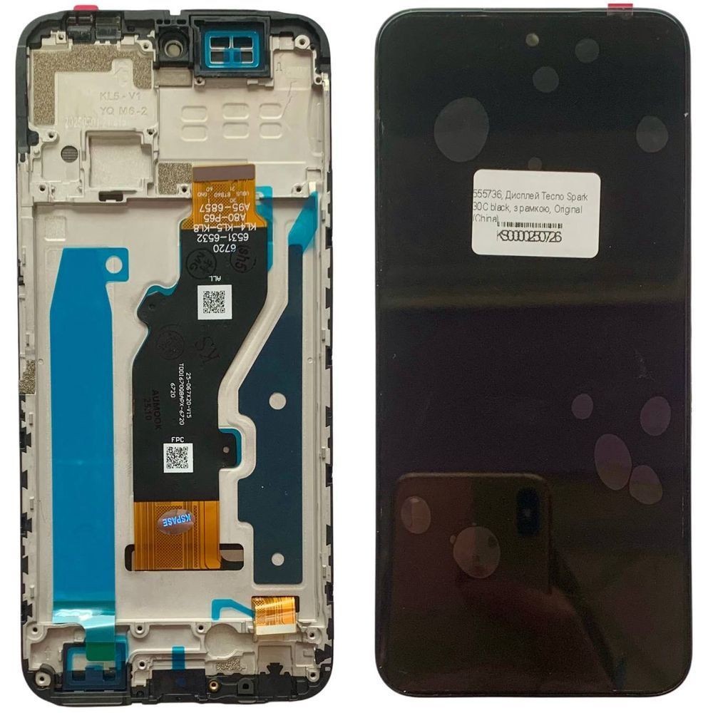 Дисплей для Tecno Spark 30C з чорним тачскріном та корпусною рамкою, Original (China) 555736 фото