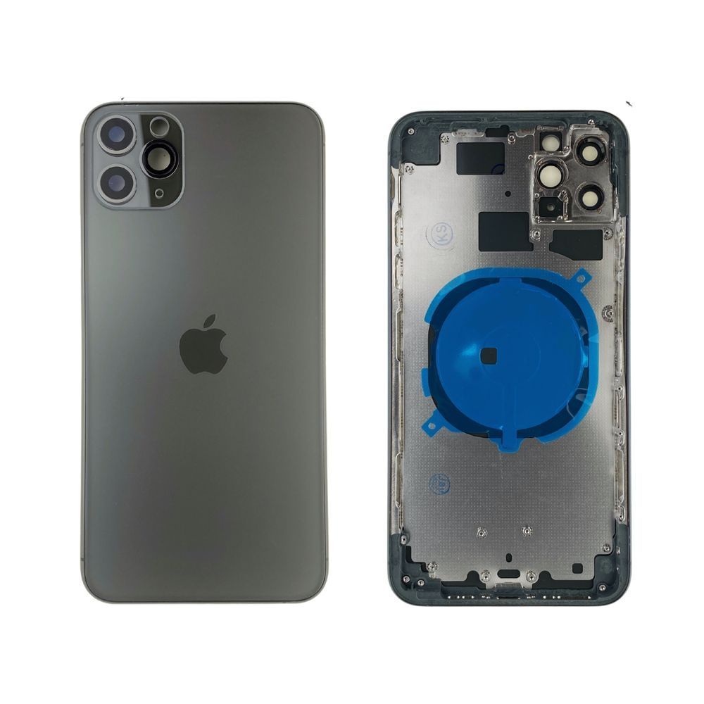 Корпус для iPhone 11 Pro Max Black в зборі з тримачем SIM та кнопками, USA 105323 фото
