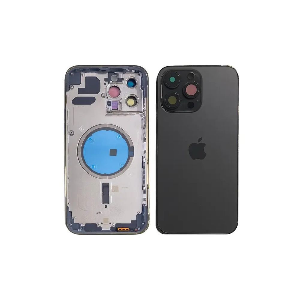 Корпус iPhone 14 Pro Max Black в зборі з тримачем SIM, кнопками, магнітами та сіткою, USA 6656731 фото
