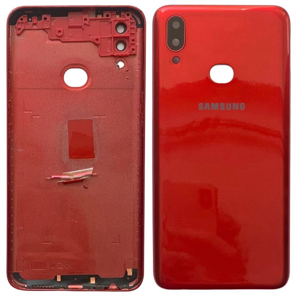Задня кришка Samsung A107 Galaxy A10s 2019 red (зі склом камери) 6043 фото