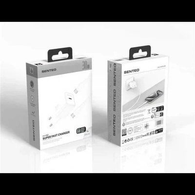 МЗП 1Port SENTEO Z-16c USB-C PD 30W Type-C to Type-C white 39376 фото