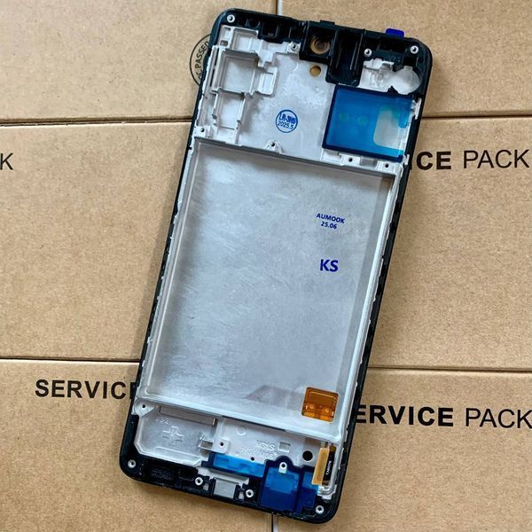 Дисплей для Samsung M317 Galaxy M31S з чорним тачскріном та корпусною рамкою, OLED 83371 фото