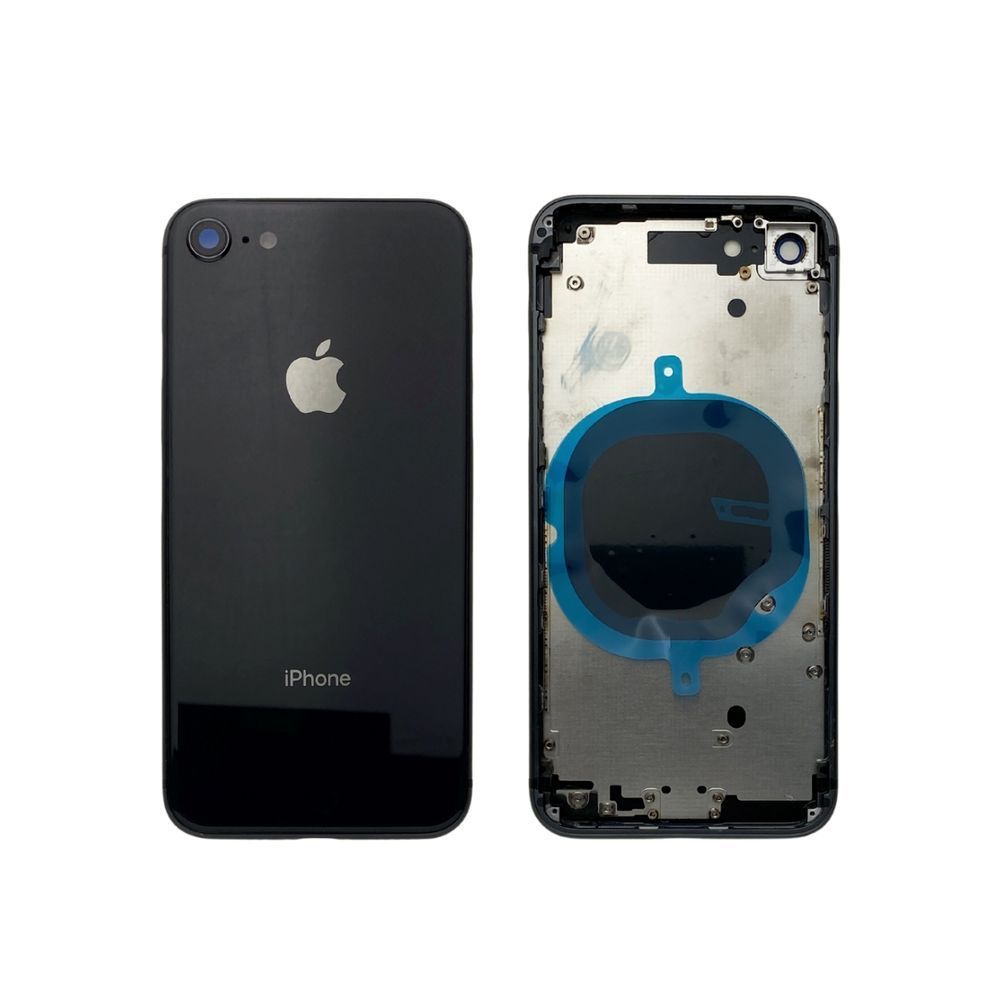 Корпус для iPhone 8 Black в зборі з тримачем SIM та кнопками, USA 130131 фото