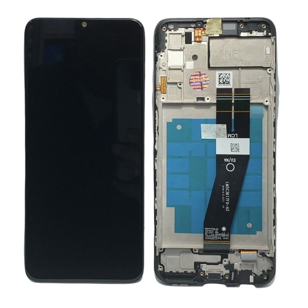 Дисплей для Samsung A037G Galaxy A03S (163 x72) з чорним тачскріном та корпусною рамкою, Original (China) 1120026 фото