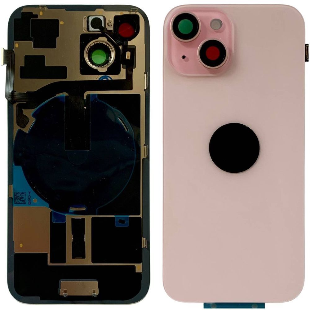 Задня кришка корпусу iPhone 15 Pink (зі склом камери, MagSafe, NFC), Original (China) 648162 фото