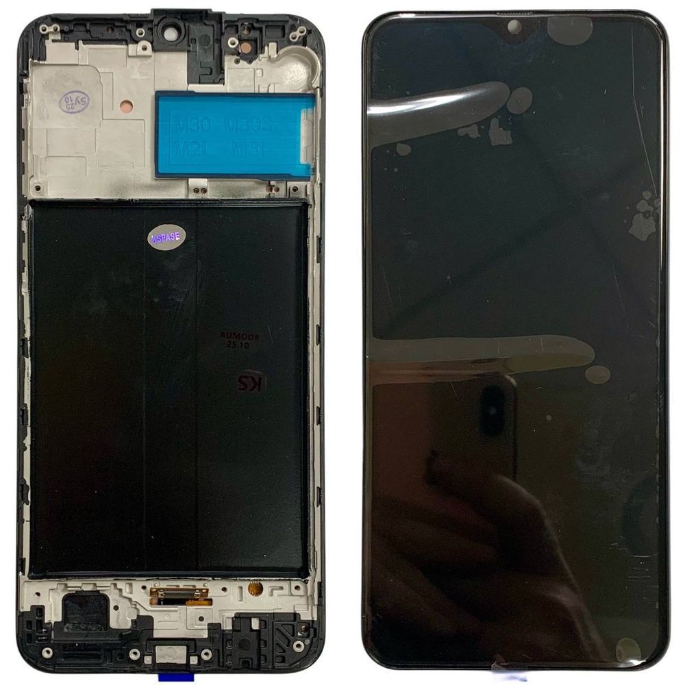 Дисплей для Samsung M315 Galaxy M31 2020 з чорним тачскріном та корпусною рамкою OLED 1405285 фото